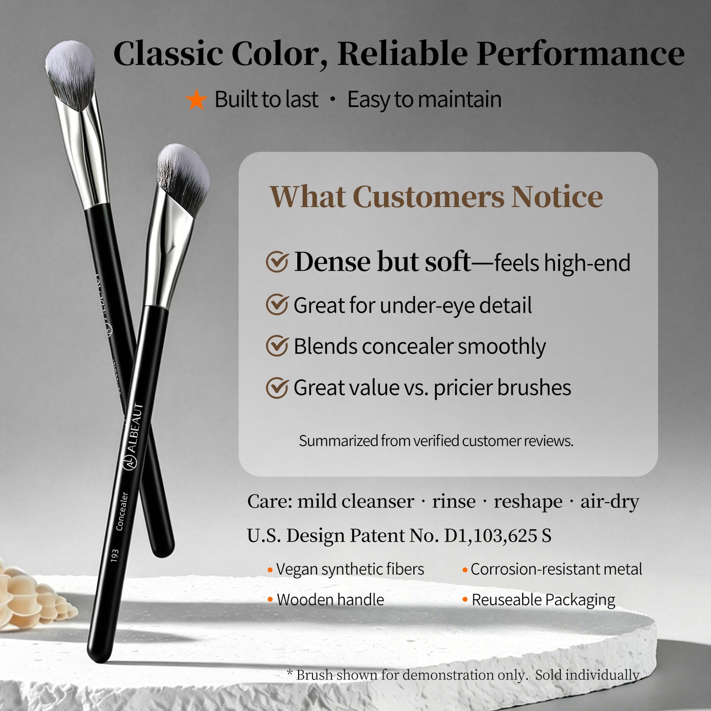 193 Concealer Brush Under Eye Black