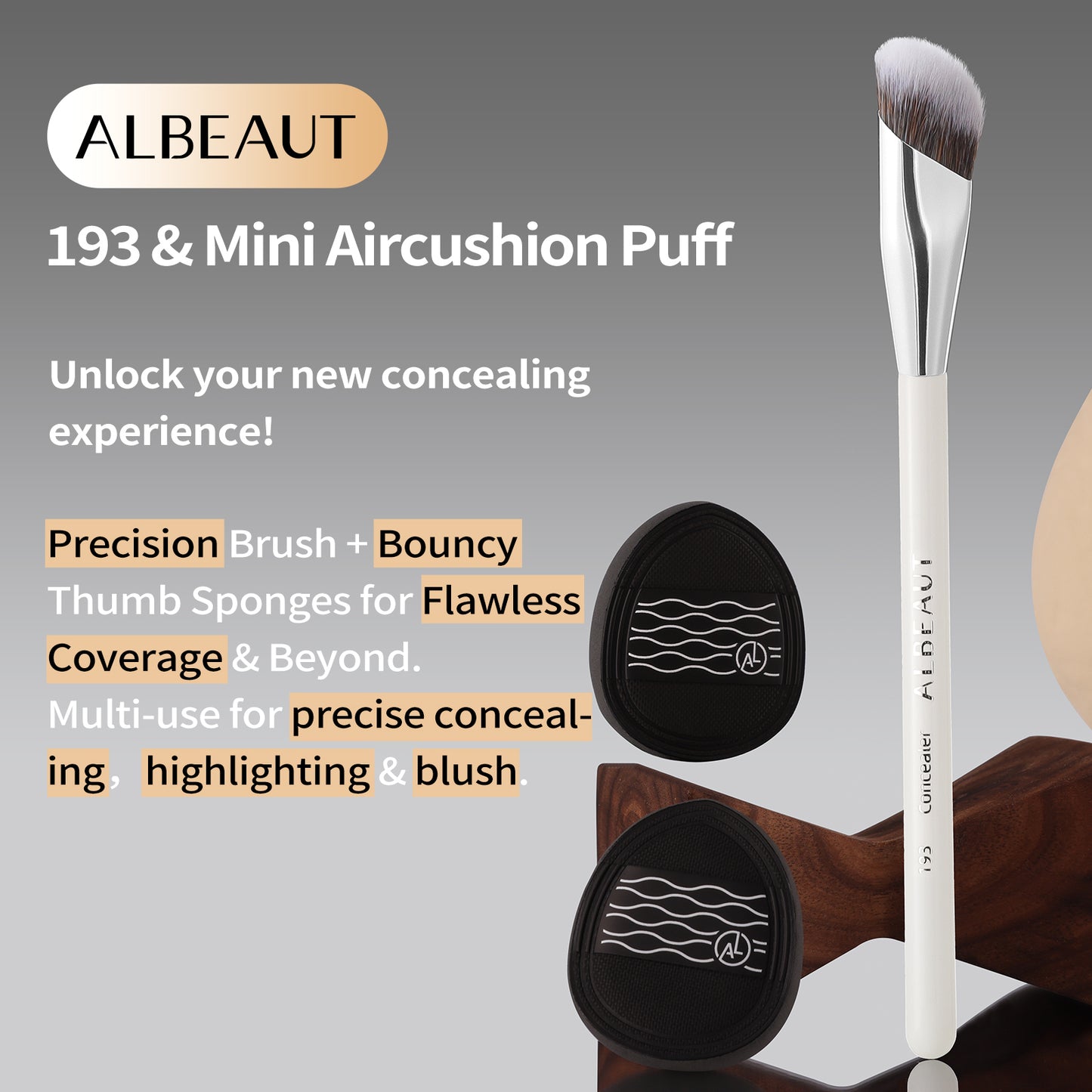 Concealer Brush & Puff 193 FP003*2