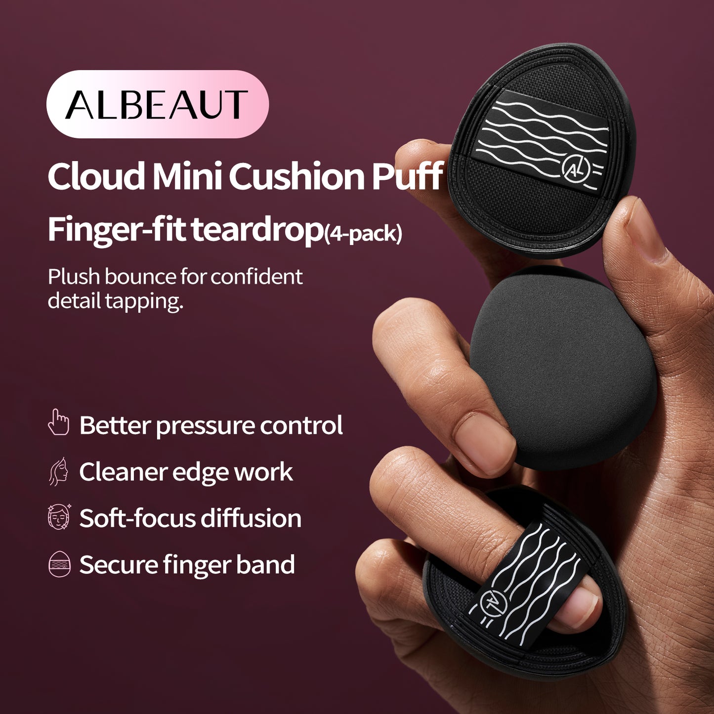 4PCS Cloud Mini Cushion Puff