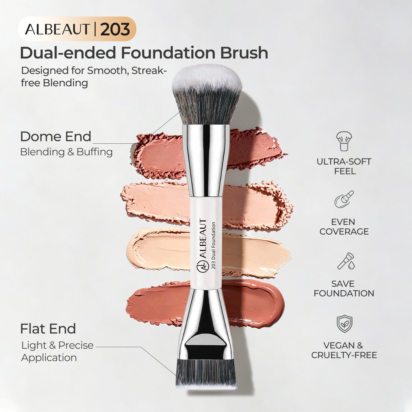 Dual-Ended Foundation Brush 203
