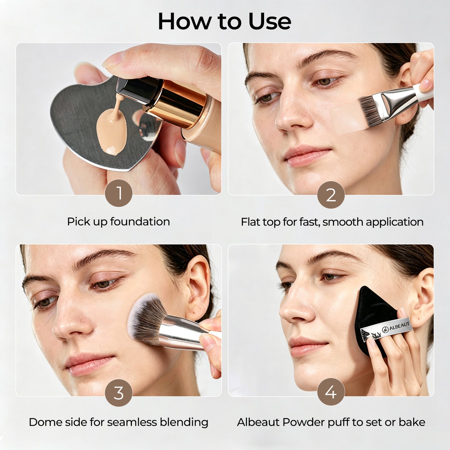Dual-Ended Foundation Brush 203