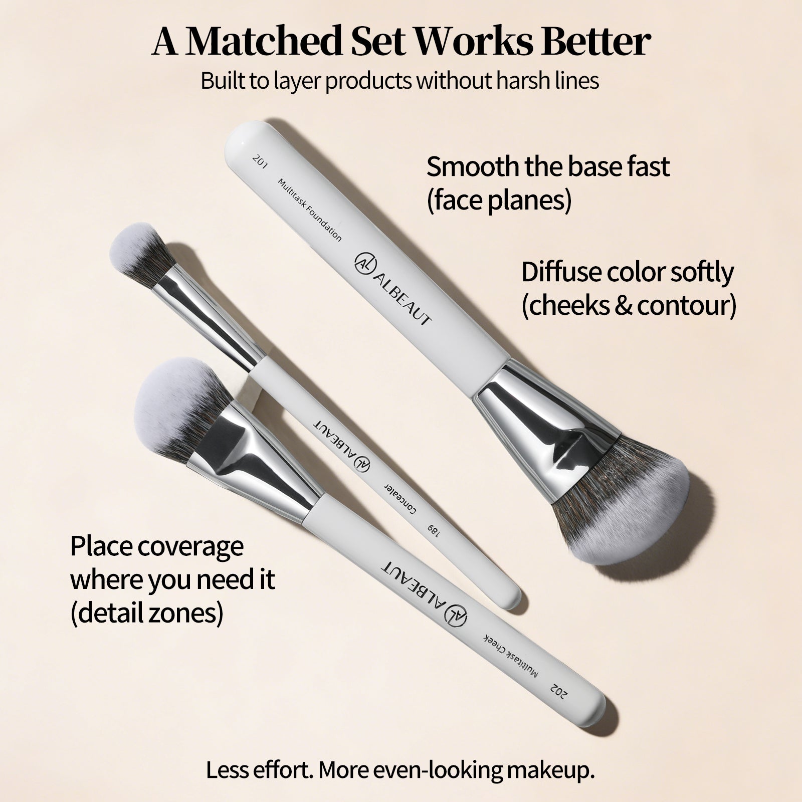 liquid foundation blush concealer brushes