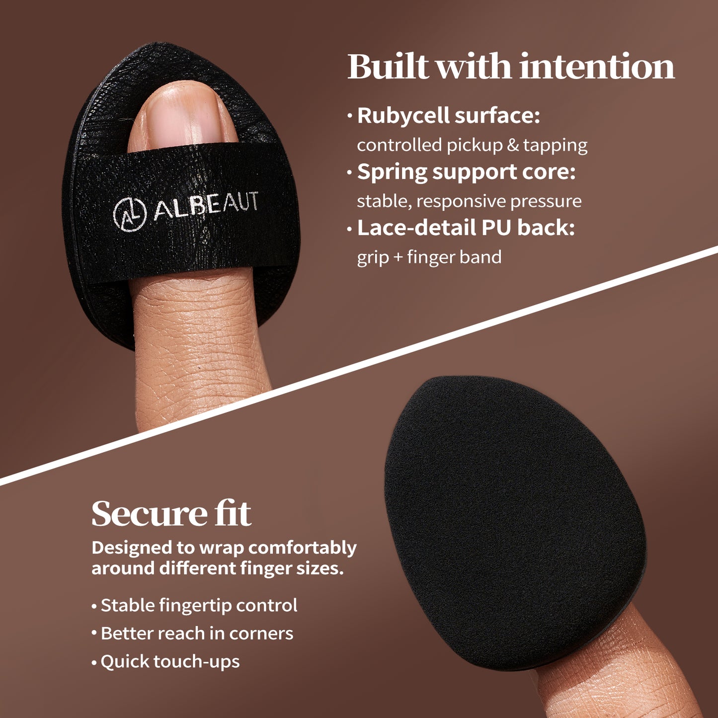 4PCS Mini Cushion Puff, Finger-Fit