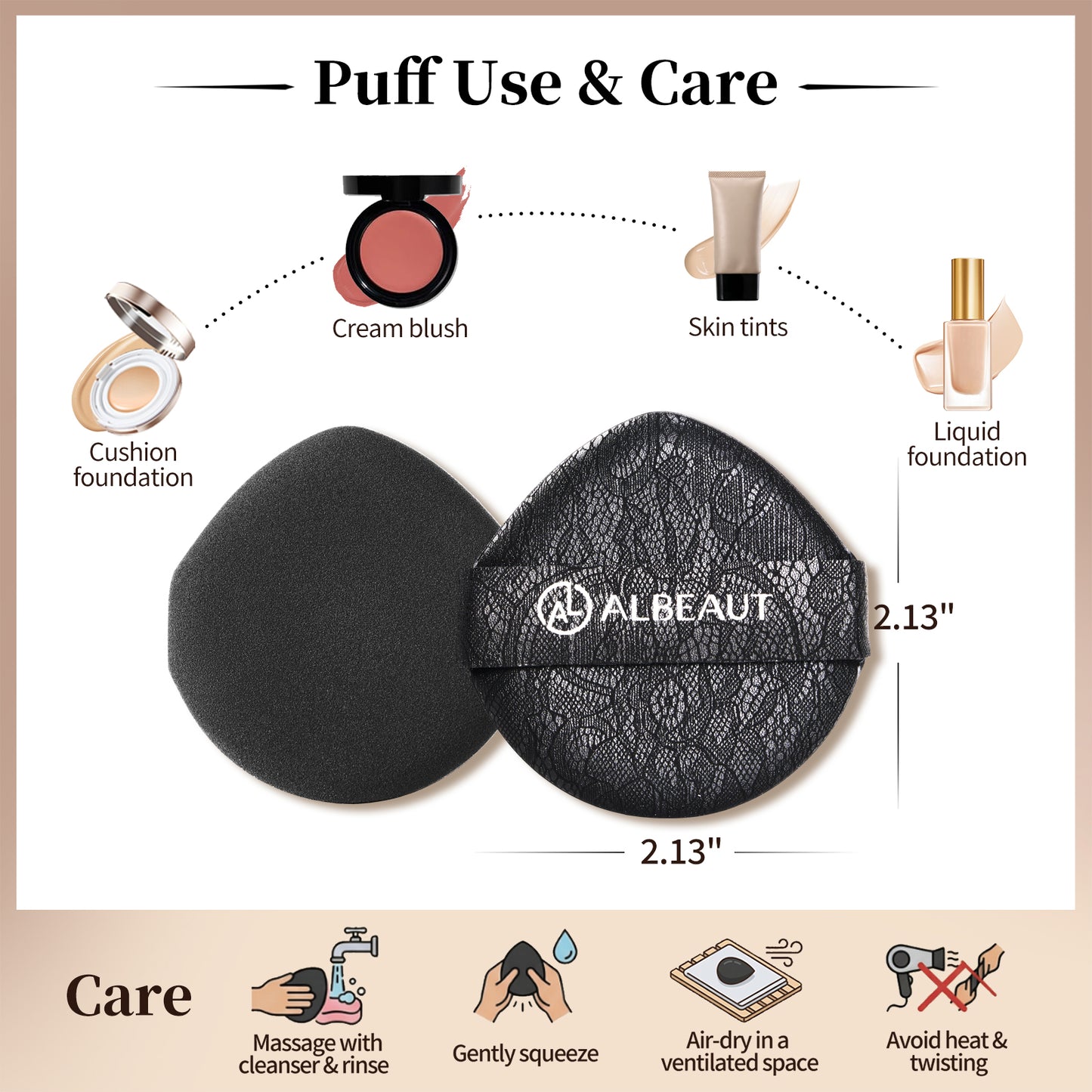 4PCS Rubycell Cushion Puff