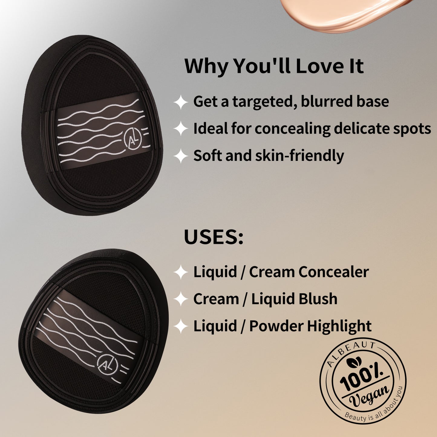 Concealer Brush & Puff 193 FP003*2