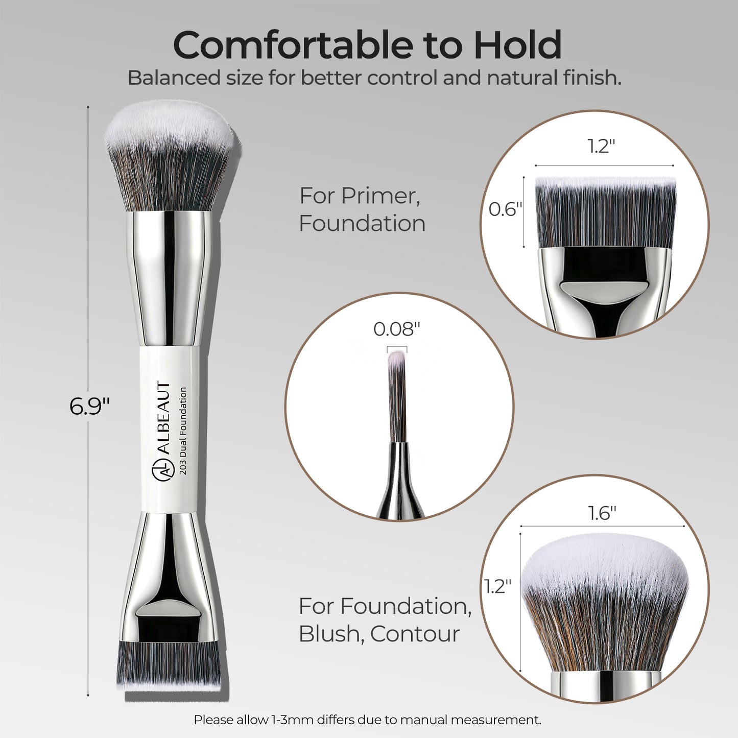Dual-Ended Foundation Brush 203