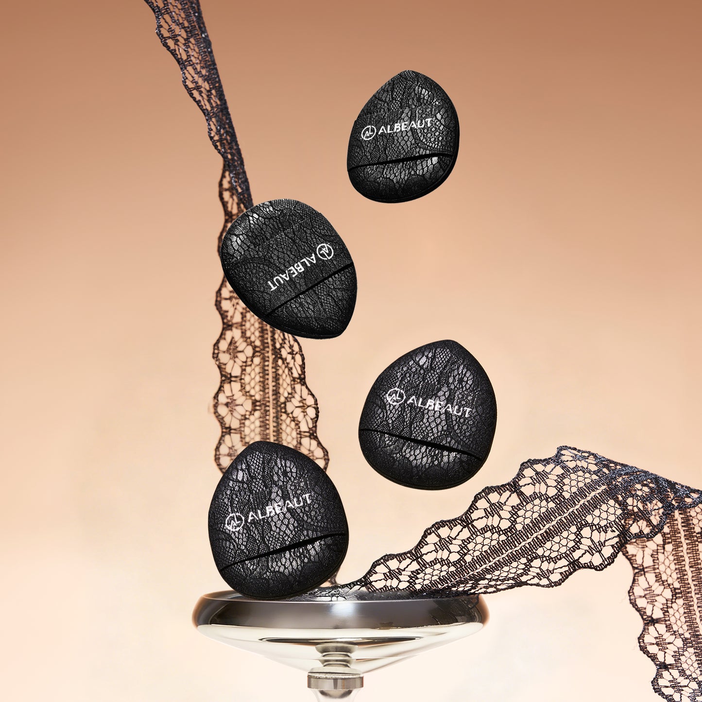 4PCS Mini Cushion Puff, Finger-Fit
