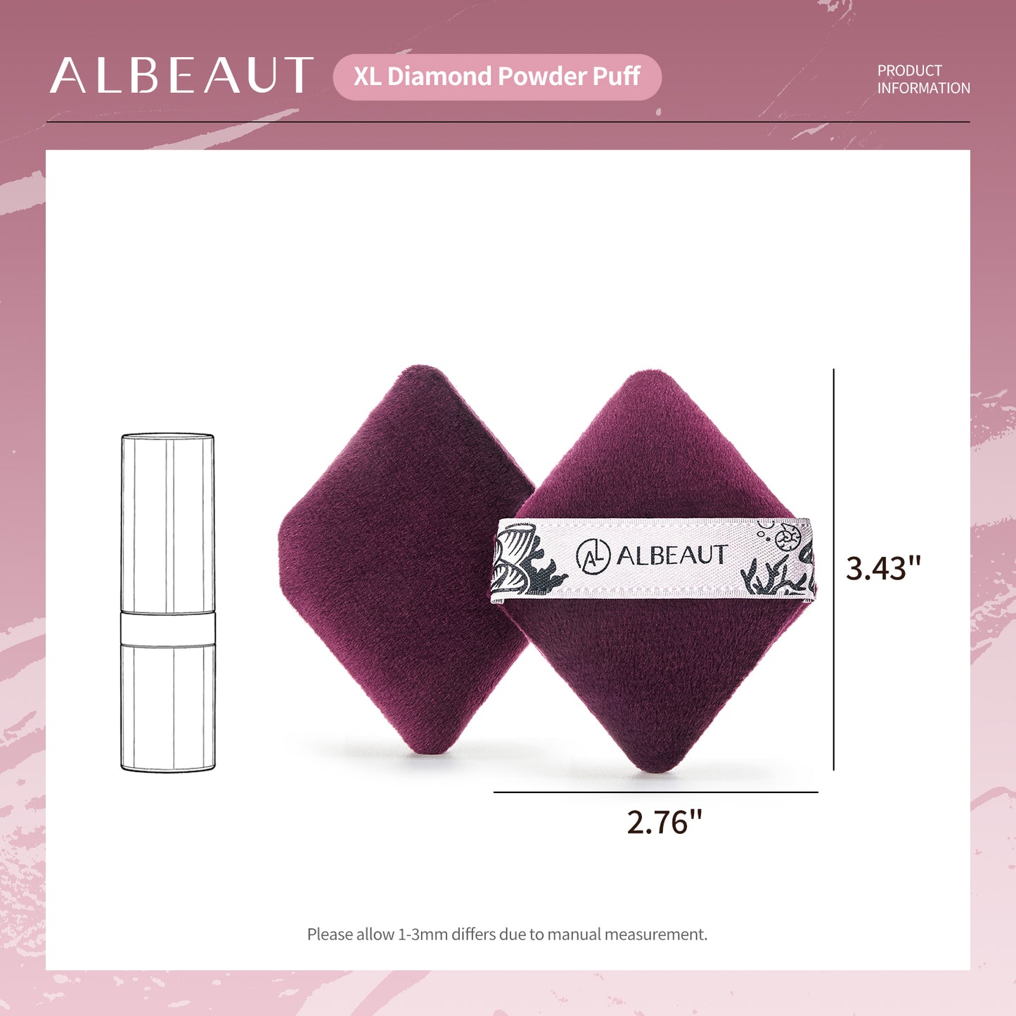 Loose Powder Puff Diamond Shape