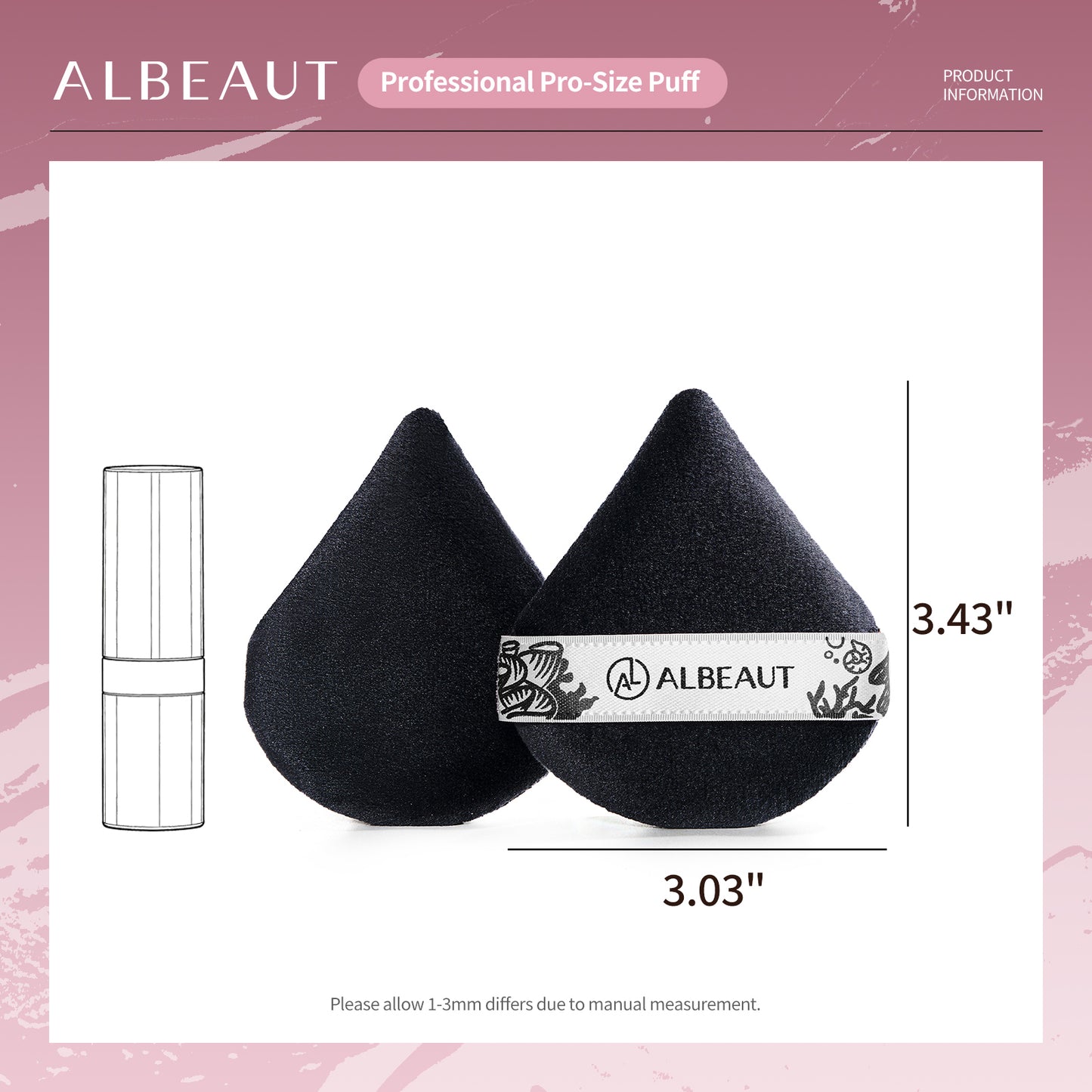 3 PCS Triangle Powder Puffs Large