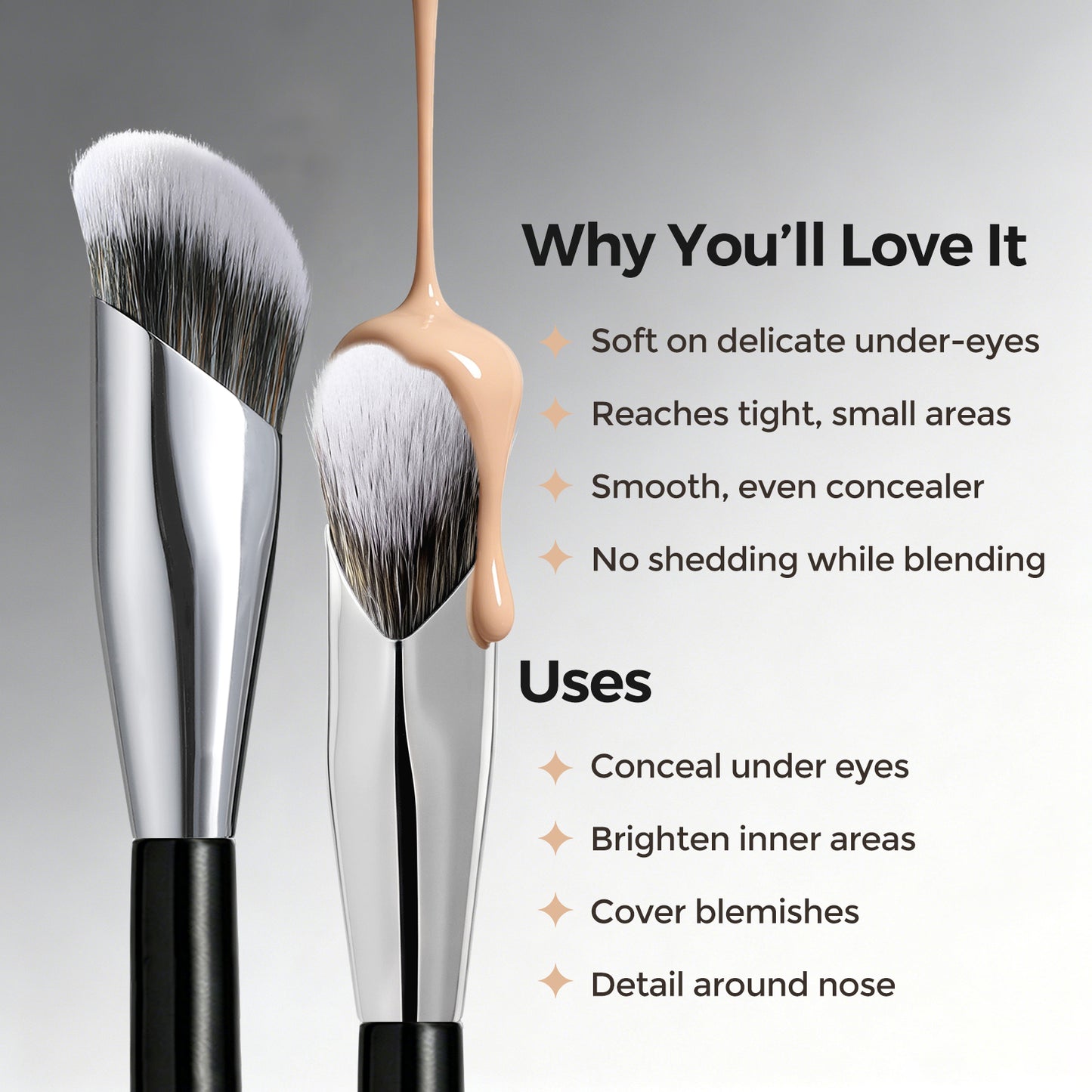 193 Concealer Brush Under Eye Black