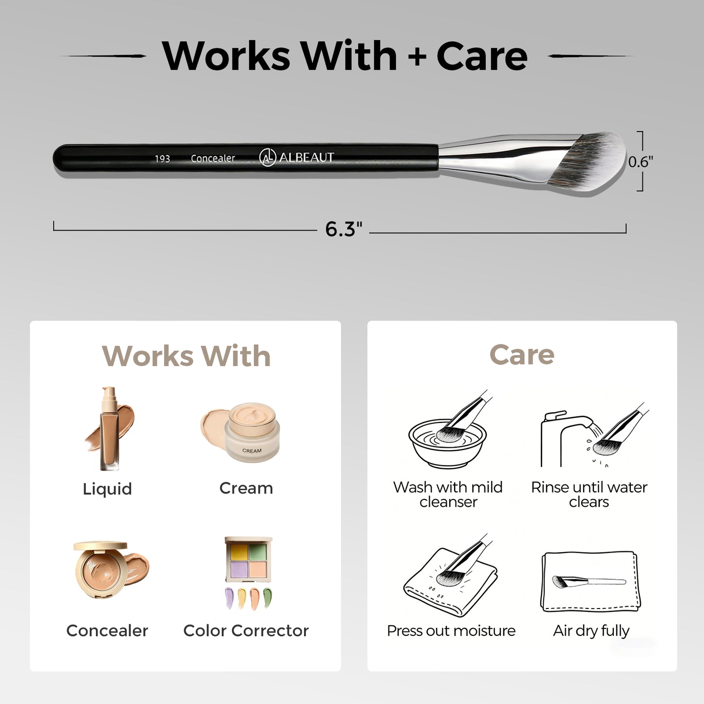 193 Concealer Brush Under Eye Black