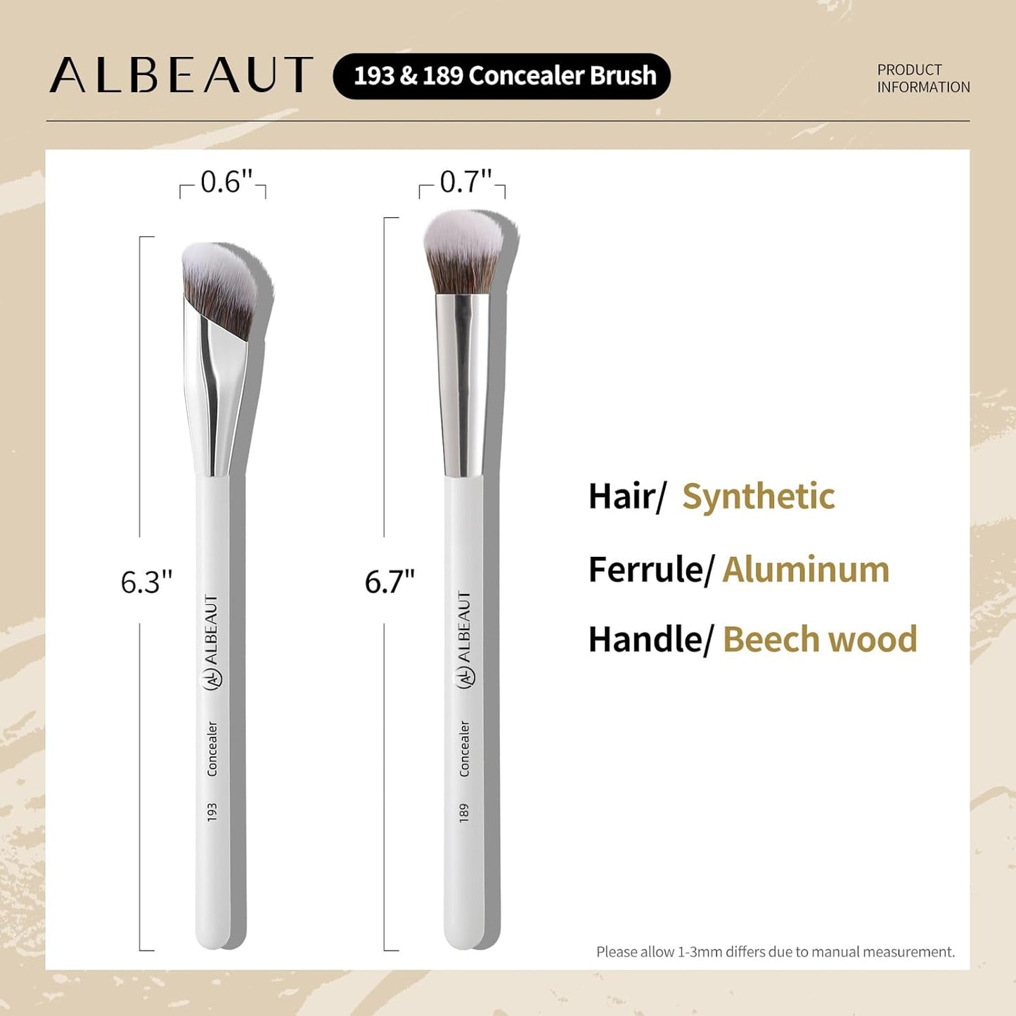 Concealer Makeup Brushes Set 189 193