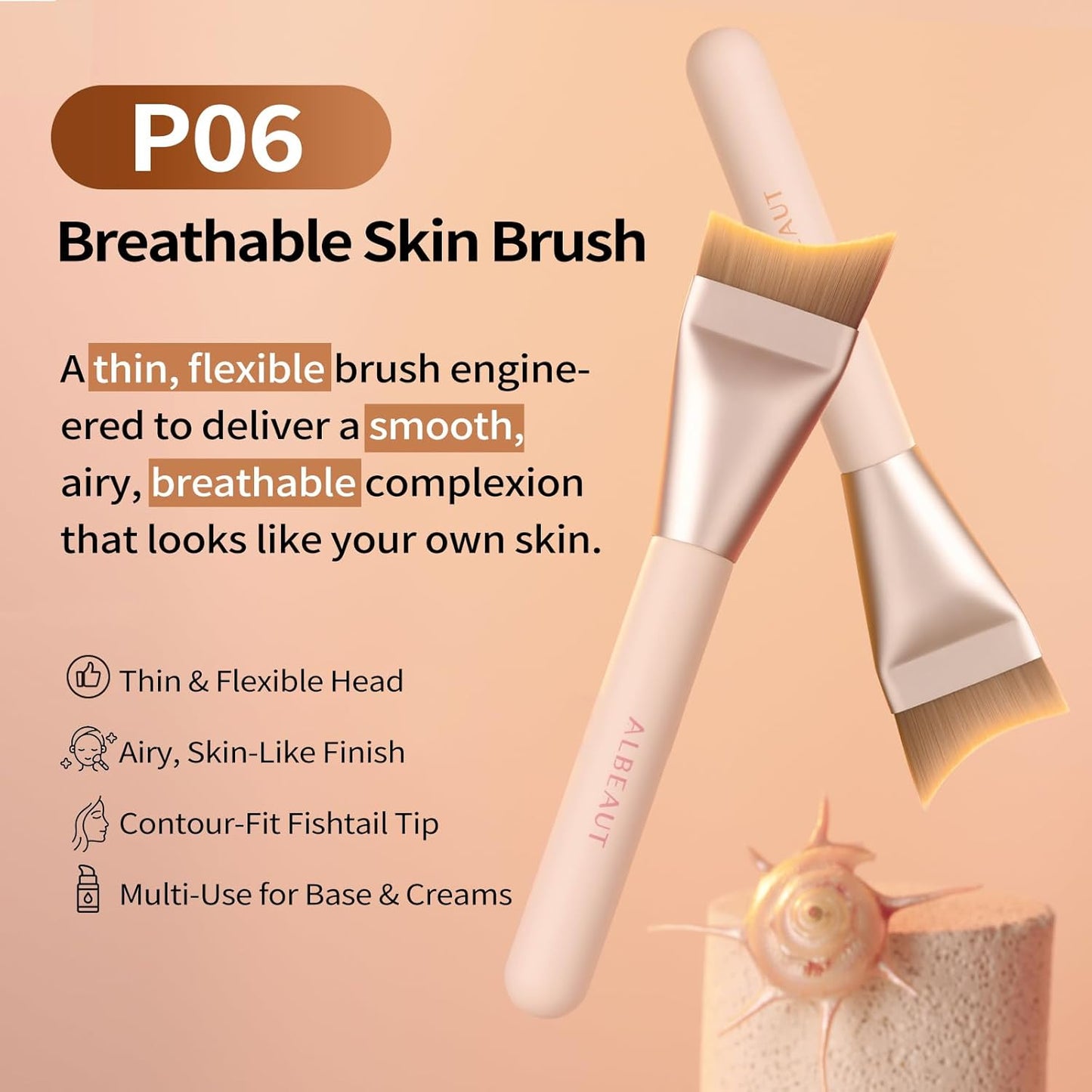 Untra-thin Flat Foundation Brush P06