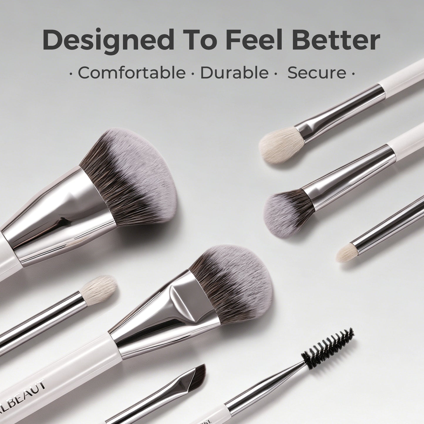 7PCS Face Makeup Brush Set ShellWhite