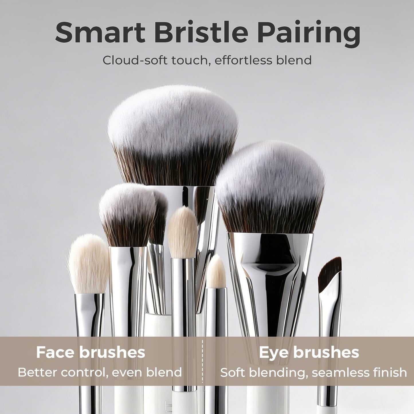 7PCS Face Makeup Brush Set ShellWhite