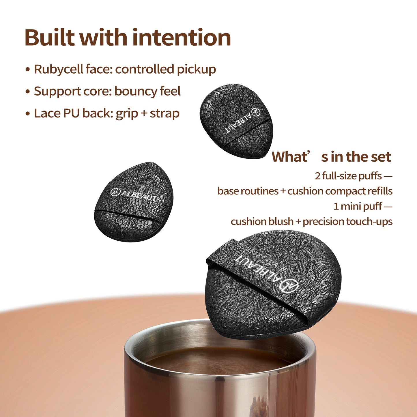 3PCS Foundation Cushion Puff